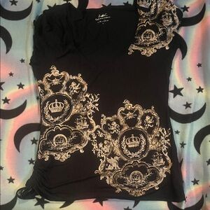 Elegant Black and Gold Women's Top